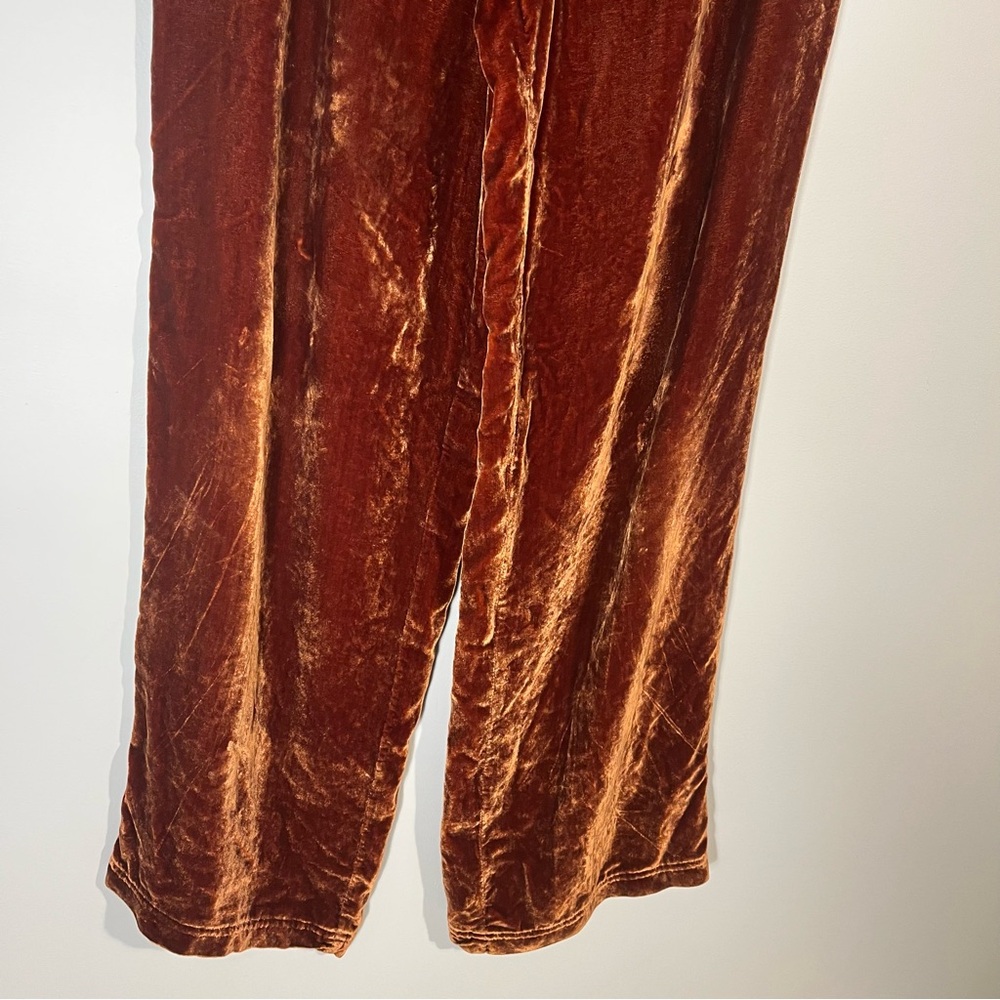 Victoria's Secret Velvet Drawstring Pants in Rust Brown Small - Picture 3 of 5
